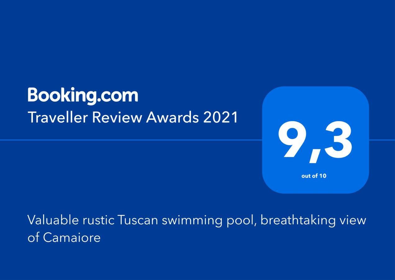 Valuable Rustic Tuscan Swimming Pool, Breathtaking View Of Camaiore Kültér fotó